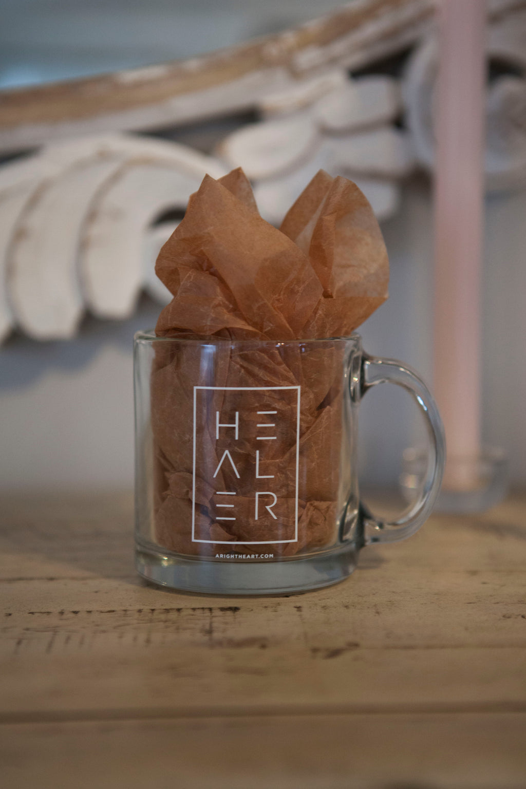 "Healer" Glass Coffee Mug